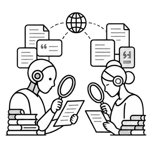 Two agents researching independent sources