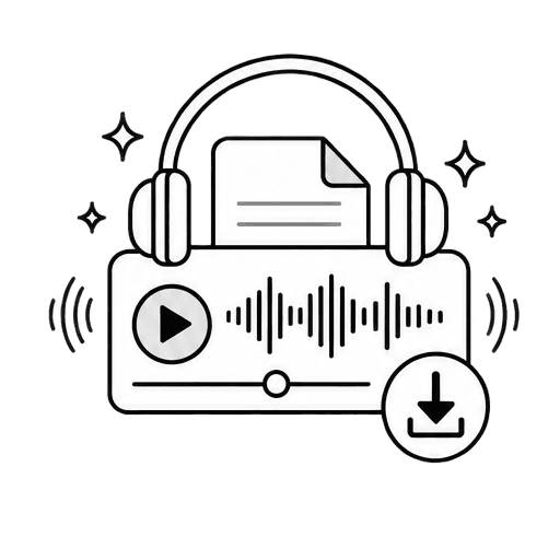 Playable and downloadable podcast file